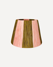 Load image into Gallery viewer, TAN/PEACH CHUNKY STRIPES LAMPSHADE