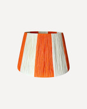 Load image into Gallery viewer, TANGERINE/IVORY CHUNKY STRIPES LAMPSHADE