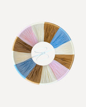 Load image into Gallery viewer, CARAMEL/BONE/CORNFLOWER/ROSE NARROW STRIPES LAMPSHADE