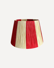 Load image into Gallery viewer, CHERRY/NATURAL CHUNKY STRIPES LAMPSHADE