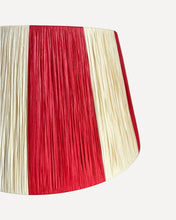 Load image into Gallery viewer, CHERRY/NATURAL CHUNKY STRIPES LAMPSHADE