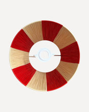 Load image into Gallery viewer, CHERRY/NATURAL CHUNKY STRIPES LAMPSHADE