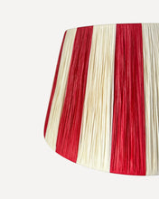 Load image into Gallery viewer, CHERRY/NATURAL NARROW STRIPES LAMPSHADE