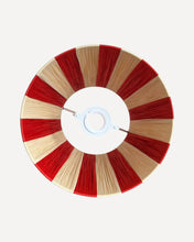 Load image into Gallery viewer, CHERRY/NATURAL NARROW STRIPES LAMPSHADE
