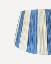 Load image into Gallery viewer, CORNFLOWER/BONE NARROW STRIPES LAMPSHADE