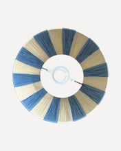 Load image into Gallery viewer, CORNFLOWER/BONE NARROW STRIPES LAMPSHADE