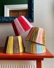 Load image into Gallery viewer, SCARLET/BLUSH CHUNKY STRIPES LAMPSHADE