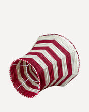 Load image into Gallery viewer, SCALLOP LAMPSHADE, SCARLET/IVORY