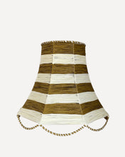 Load image into Gallery viewer, SCALLOP LAMPSHADE, TAN/IVORY