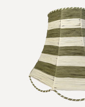 Load image into Gallery viewer, SCALLOP LAMPSHADE, OLIVE/IVORY