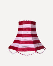 Load image into Gallery viewer, SCALLOP LAMPSHADE, SCARLET/BLUSH