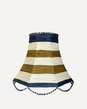 Load image into Gallery viewer, SCALLOP LAMPSHADE, INK/IVORY/TAN
