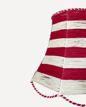 Load image into Gallery viewer, SCALLOP LAMPSHADE, SCARLET/IVORY
