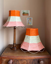 Load image into Gallery viewer, SCALLOP LAMPSHADE, TANGERINE/IVORY/PEACH