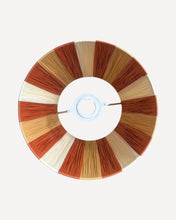 Load image into Gallery viewer, TERRACOTTA/CANE/BONE NARROW STRIPES LAMPSHADE