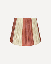 Load image into Gallery viewer, TERRACOTTA/NATURAL CHUNKY STRIPES LAMPSHADE