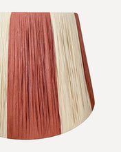 Load image into Gallery viewer, TERRACOTTA/NATURAL CHUNKY STRIPES LAMPSHADE