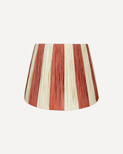Load image into Gallery viewer, TERRACOTTA/NATURAL NARROW STRIPES LAMPSHADE