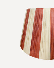 Load image into Gallery viewer, TERRACOTTA/NATURAL NARROW STRIPES LAMPSHADE
