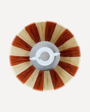 Load image into Gallery viewer, TERRACOTTA/NATURAL NARROW STRIPES LAMPSHADE