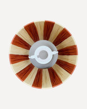 Load image into Gallery viewer, TERRACOTTA/NATURAL NARROW STRIPES LAMPSHADE