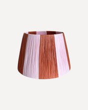 Load image into Gallery viewer, TERRACOTTA/ROSE CHUNKY STRIPES LAMPSHADE