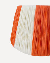 Load image into Gallery viewer, TANGERINE/IVORY CHUNKY STRIPES LAMPSHADE
