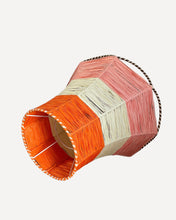Load image into Gallery viewer, SCALLOP LAMPSHADE, TANGERINE/IVORY/PEACH