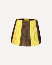 Load image into Gallery viewer, CHOCOLATE/PRIMROSE CHUNKY STRIPES LAMPSHADE

