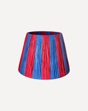 Load image into Gallery viewer, SCARLET/LAPIS NARROW STRIPES LAMPSHADE
