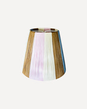 Load image into Gallery viewer, CARAMEL/BONE/CORNFLOWER/ROSE NARROW STRIPES LAMPSHADE
