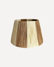 Load image into Gallery viewer, CARAMEL/NATURAL CHUNKY STRIPES LAMPSHADE

