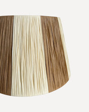 Load image into Gallery viewer, CARAMEL/NATURAL CHUNKY STRIPES LAMPSHADE
