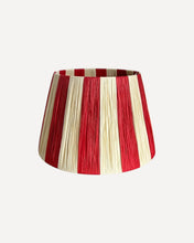 Load image into Gallery viewer, CHERRY/NATURAL NARROW STRIPES LAMPSHADE
