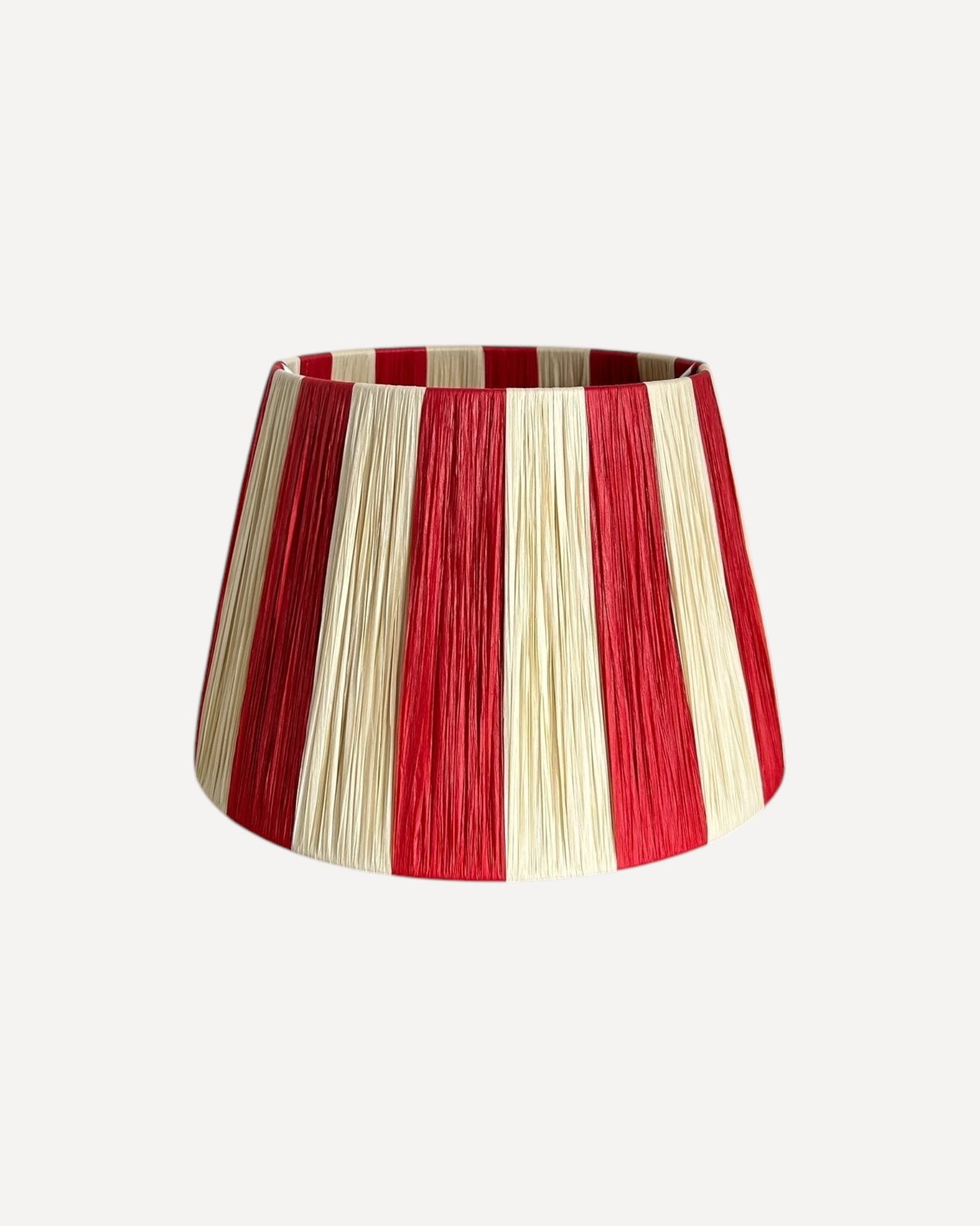 CHERRY/NATURAL NARROW STRIPES LAMPSHADE