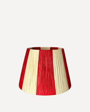 Load image into Gallery viewer, CHERRY/NATURAL CHUNKY STRIPES LAMPSHADE
