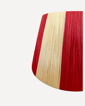 Load image into Gallery viewer, CHERRY/NATURAL CHUNKY STRIPES LAMPSHADE
