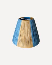 Load image into Gallery viewer, CORNFLOWER/CANE NARROW STRIPES LAMPSHADE

