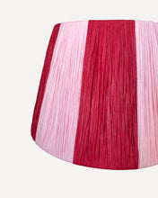 Load image into Gallery viewer, SCARLET/BLUSH CHUNKY STRIPES LAMPSHADE
