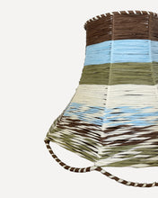 Load image into Gallery viewer, SCALLOP LAMPSHADE, MULTICOLOUR TWIST (CHOCOLATE/ SKY/ OLIVE/ IVORY)
