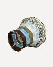Load image into Gallery viewer, SCALLOP LAMPSHADE, MULTICOLOUR TWIST (CHOCOLATE/ SKY/ OLIVE/ IVORY)
