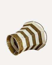 Load image into Gallery viewer, SCALLOP LAMPSHADE, TAN/IVORY
