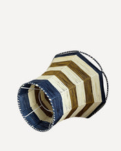 Load image into Gallery viewer, SCALLOP LAMPSHADE, INK/IVORY/TAN
