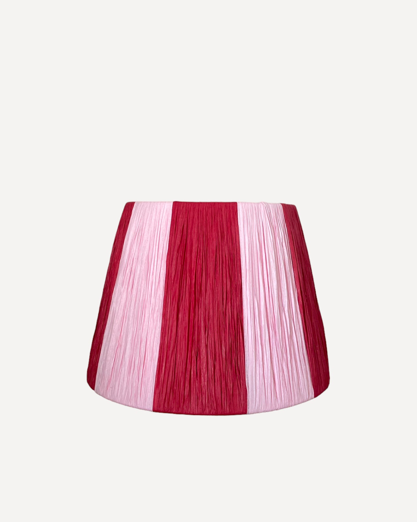 SCARLET/BLUSH CHUNKY STRIPES LAMPSHADE