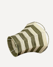 Load image into Gallery viewer, SCALLOP LAMPSHADE, OLIVE/IVORY
