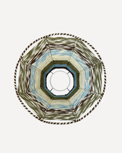 Load image into Gallery viewer, SCALLOP LAMPSHADE, MULTICOLOUR TWIST (CHOCOLATE/ SKY/ OLIVE/ IVORY)
