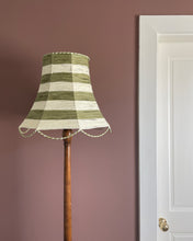 Load image into Gallery viewer, SCALLOP LAMPSHADE, OLIVE/IVORY
