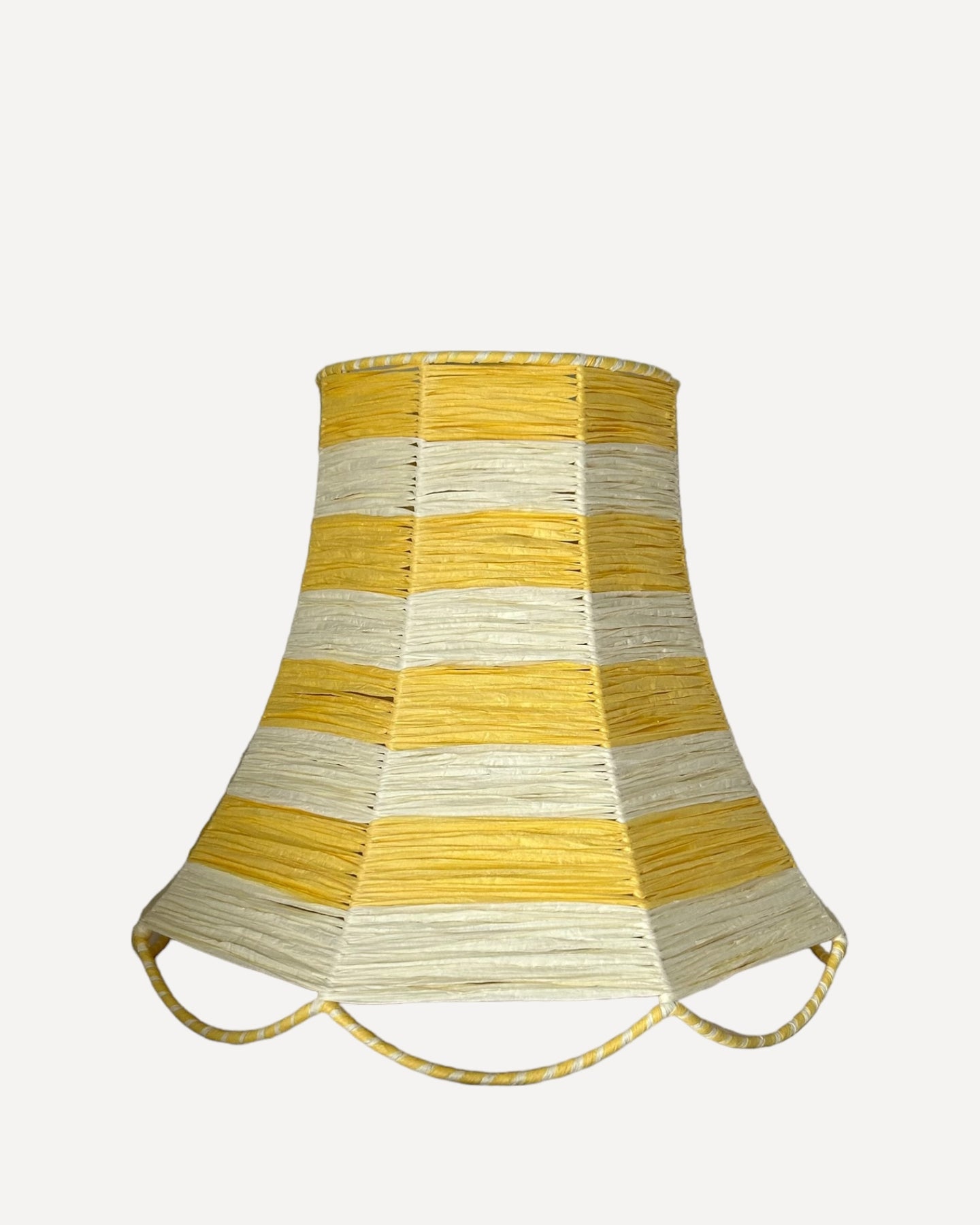 SCALLOP LAMPSHADE, PRIMROSE/IVORY