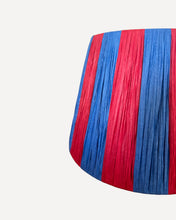 Load image into Gallery viewer, SCARLET/LAPIS NARROW STRIPES LAMPSHADE
