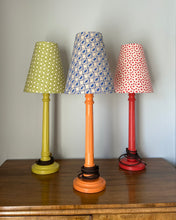 Load image into Gallery viewer, TALL WOOD TABLE LAMP, ORANGE
